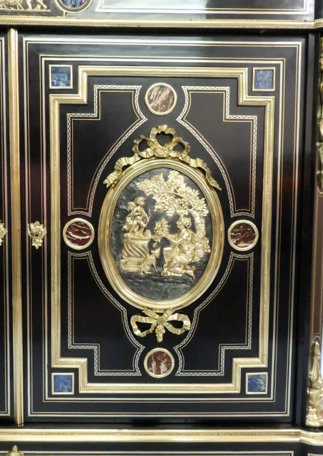 French Louis Philippe Ebonised And Inlaid Cabinet Attributed To Monbro photo vinterior