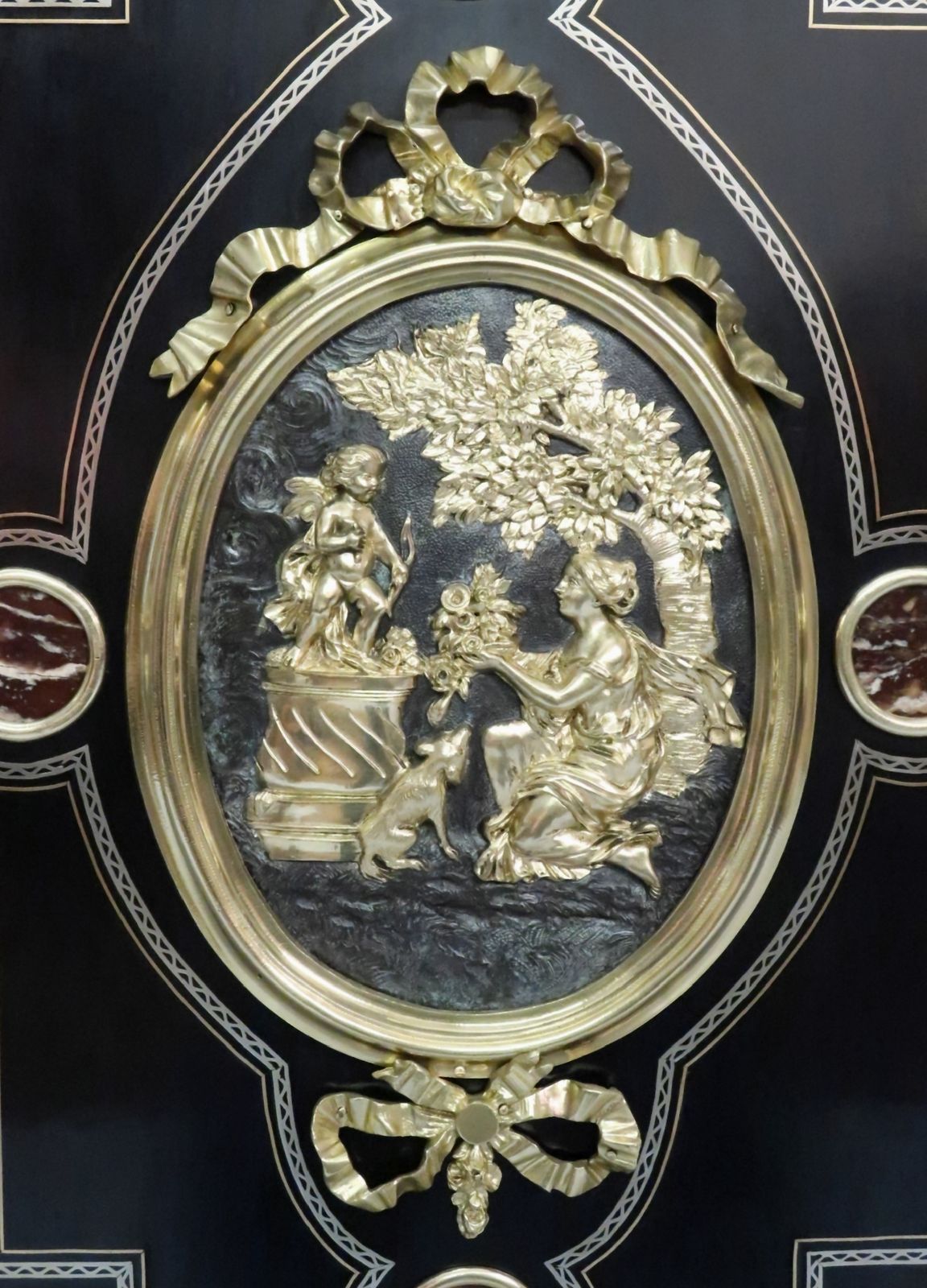 French Louis Philippe Ebonised And Inlaid Cabinet Attributed To Monbro photo buy