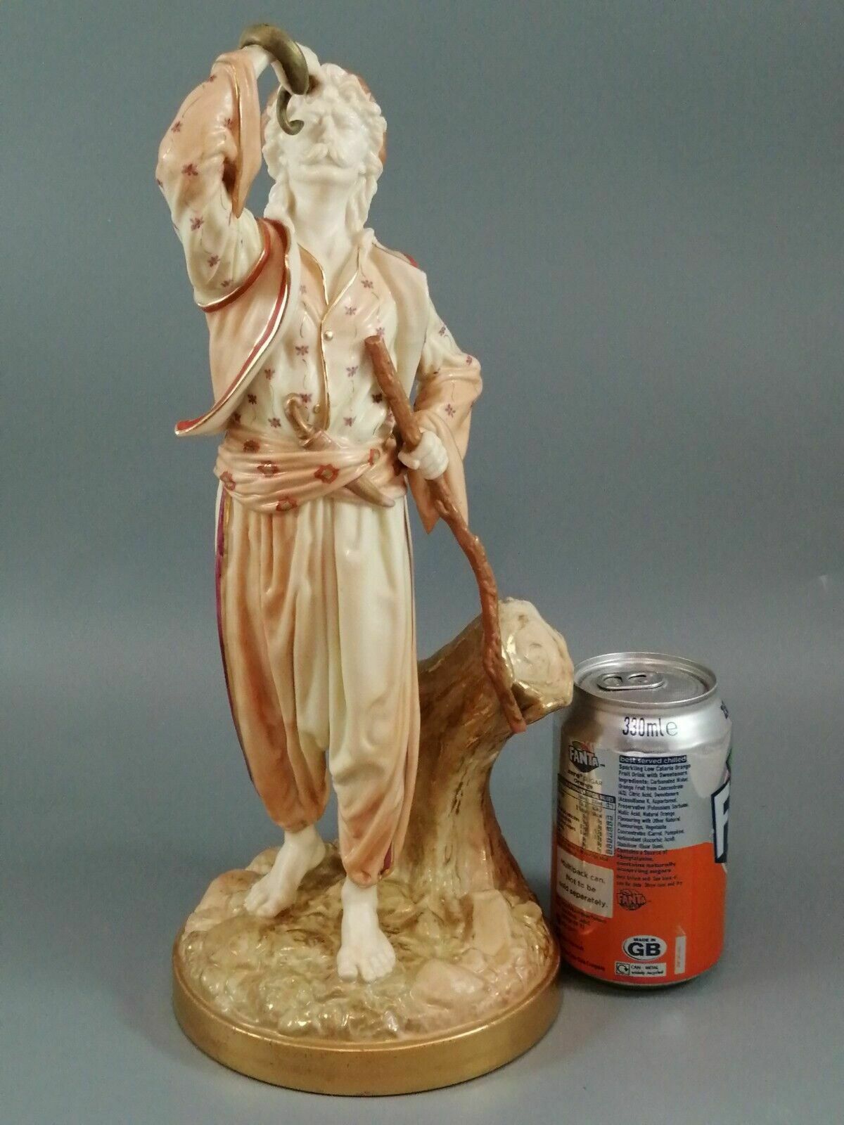 photo for sale A Rare Royal Worcester Figurine Titled "The Snake Charmer," Dated 1898.