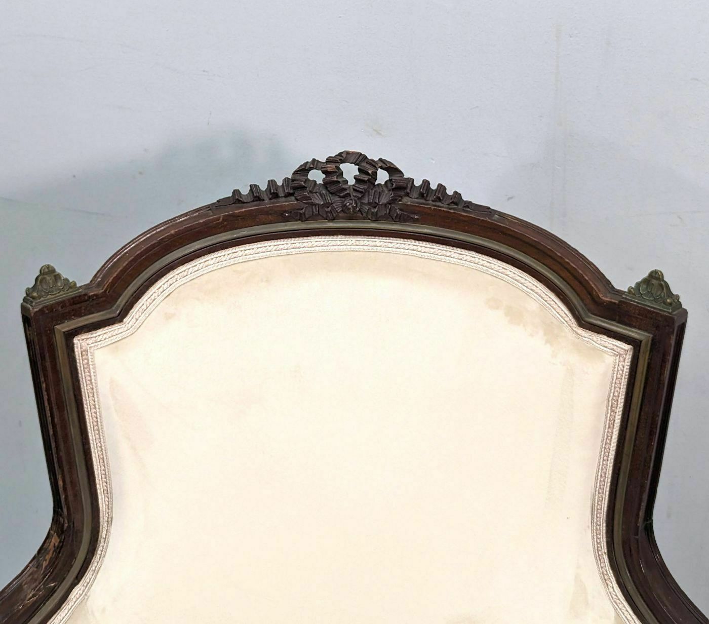 Furniture Louis XVI Style Armchairs In 19th Century Mahogany (Fake Pair) photo