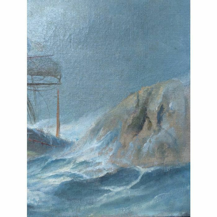 Oil Painting On Canvas Marine By François Gautier (1842 1917) photo Art