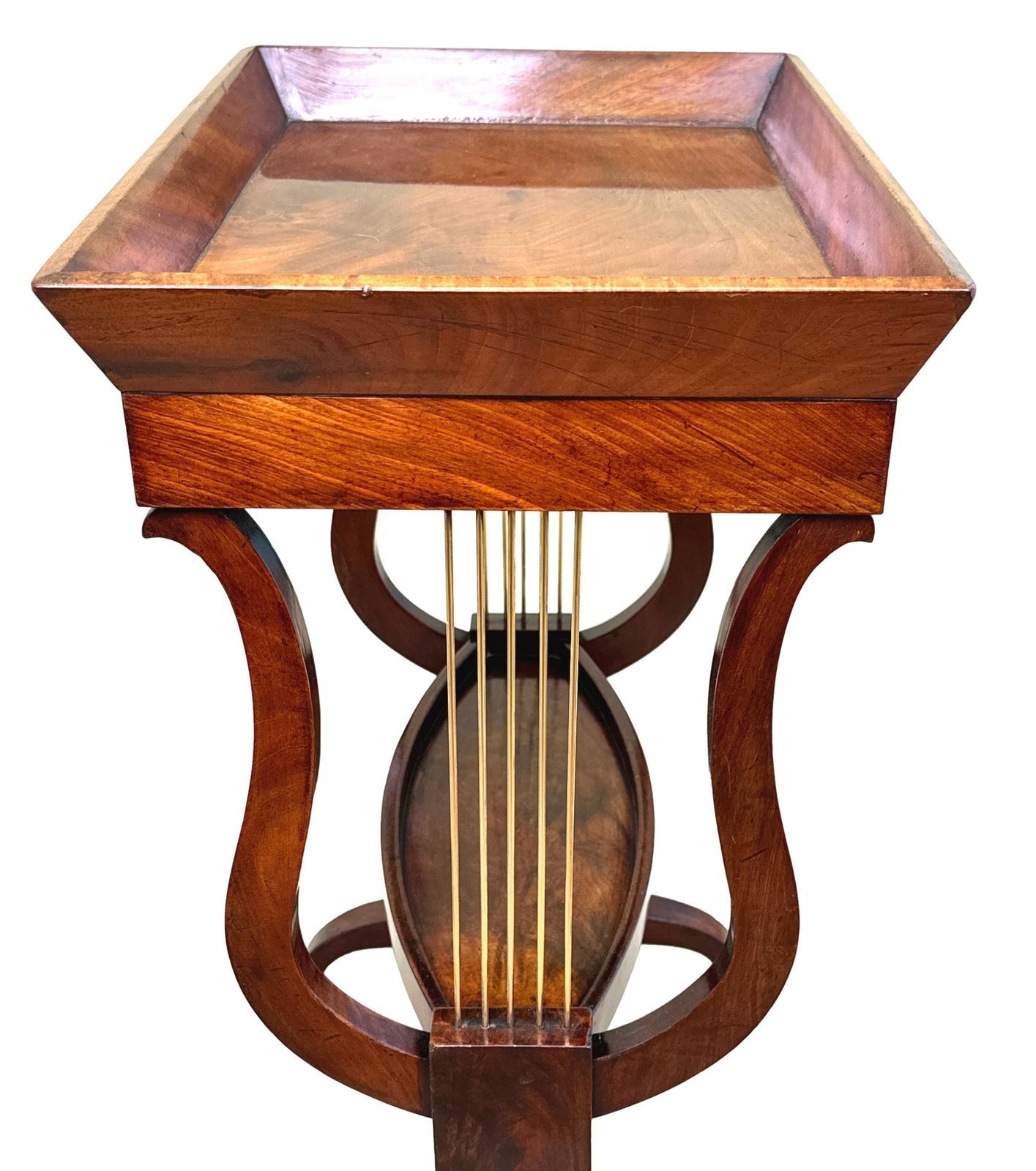 Early 19th Century Mahogany Tricoteuse Occasional Table (France, Circa 1820) photo furniture