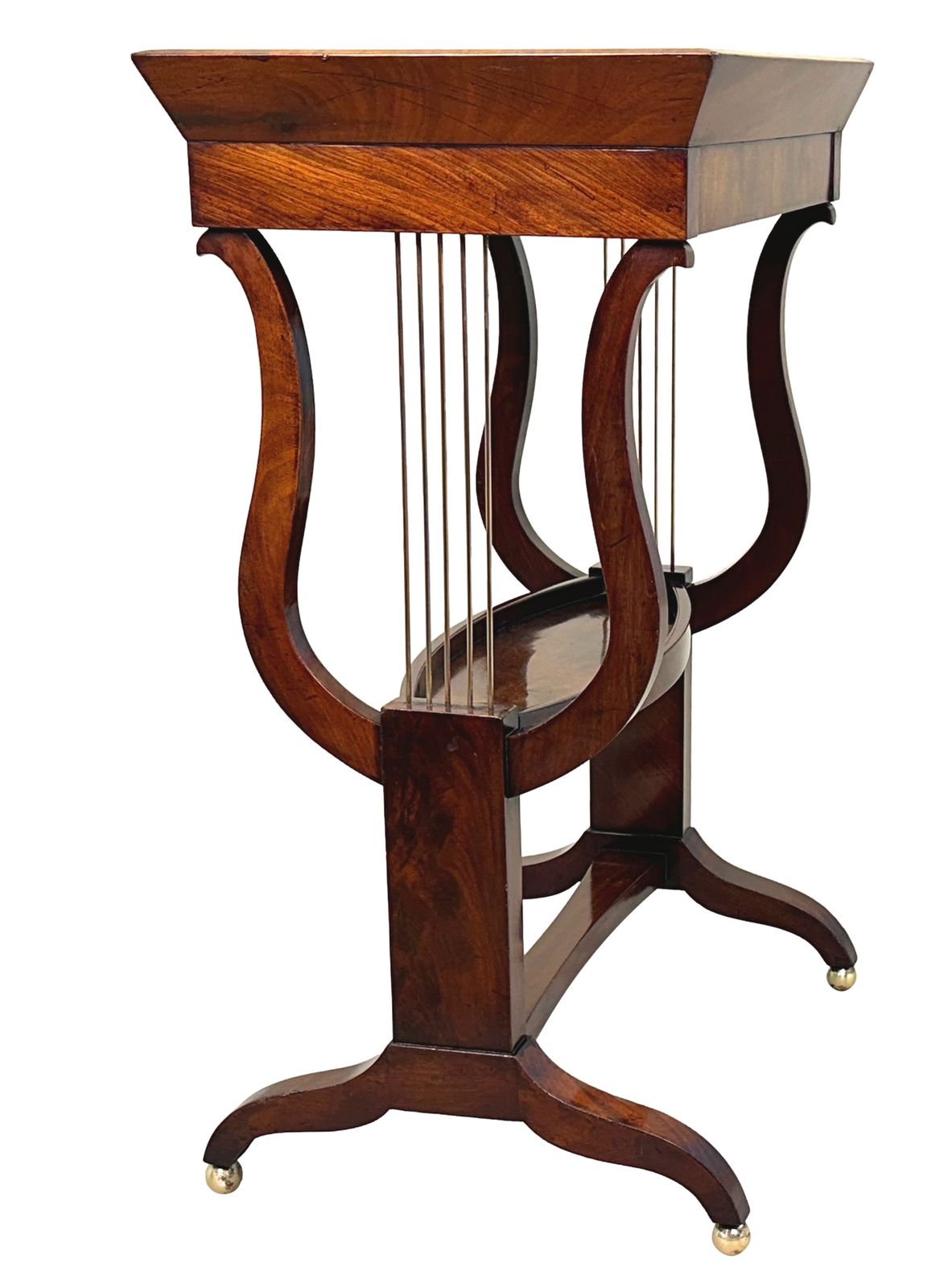 Early 19th Century Mahogany Tricoteuse Occasional Table (France, Circa 1820) photo vintage