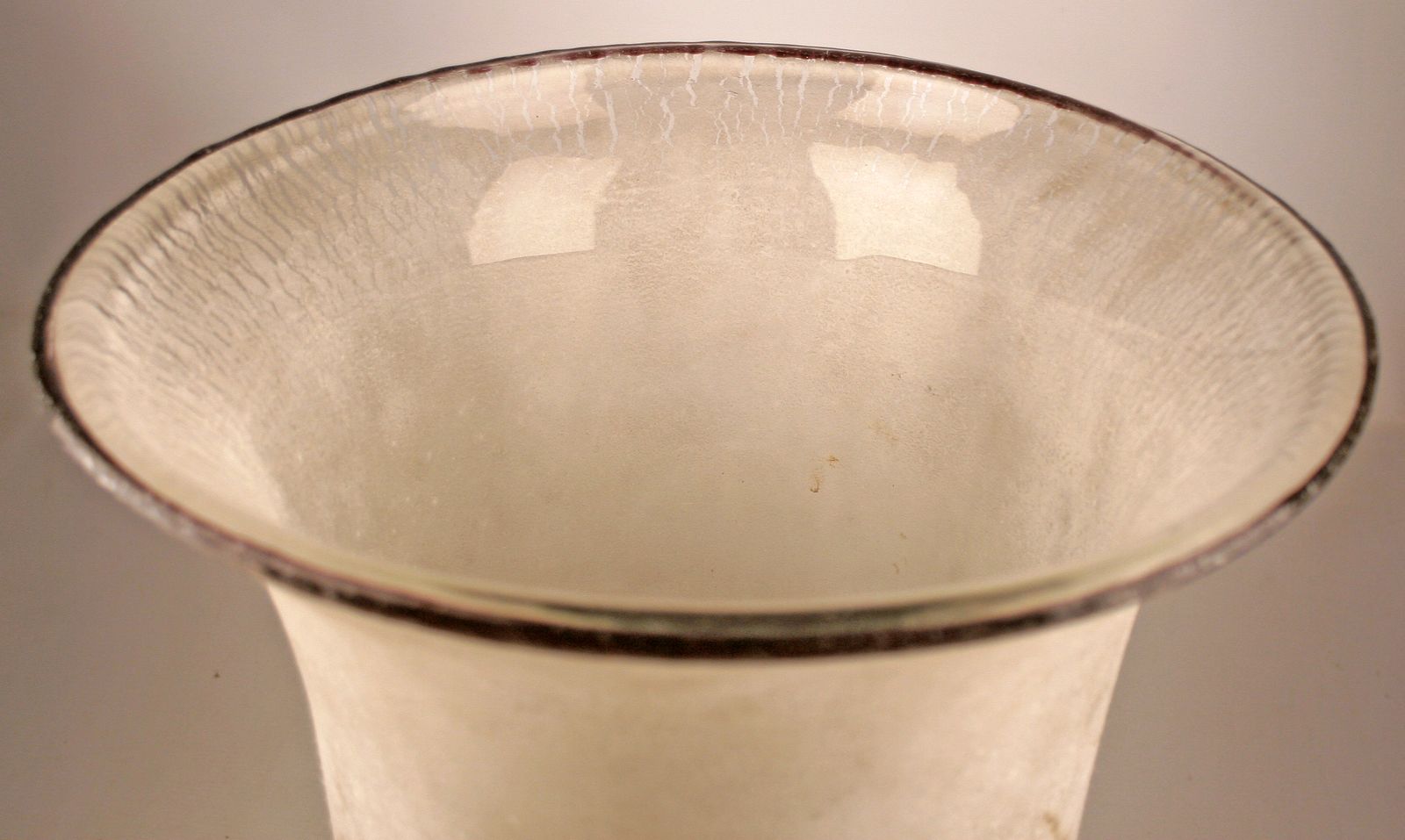 Mid 20th Century Modern Frosted Murano Glass Lamp/Vase By Italian Artist Alfredo Barbini photo Home Decor