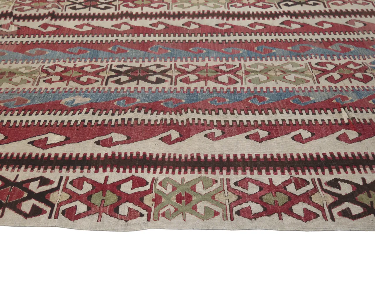 Striking Early 20th Century Anatolian Kilim photo furniture