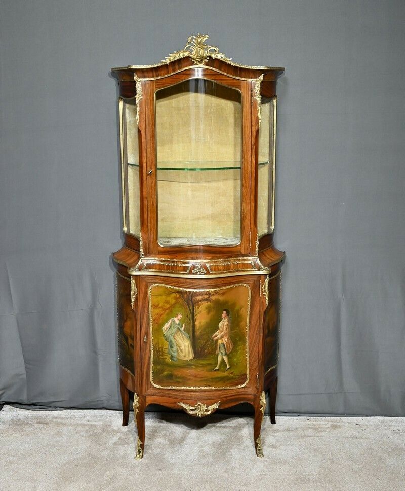 Rosewood Showcase Furniture, Napoleon III Period, Louis XV/Louis XVI Style – Mid 19th Century photo furniture