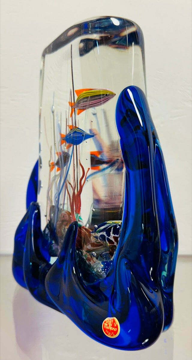 Contemporary Chinese Fish Aquarium In The Style Of Glass Studio Murano photo Home Decor