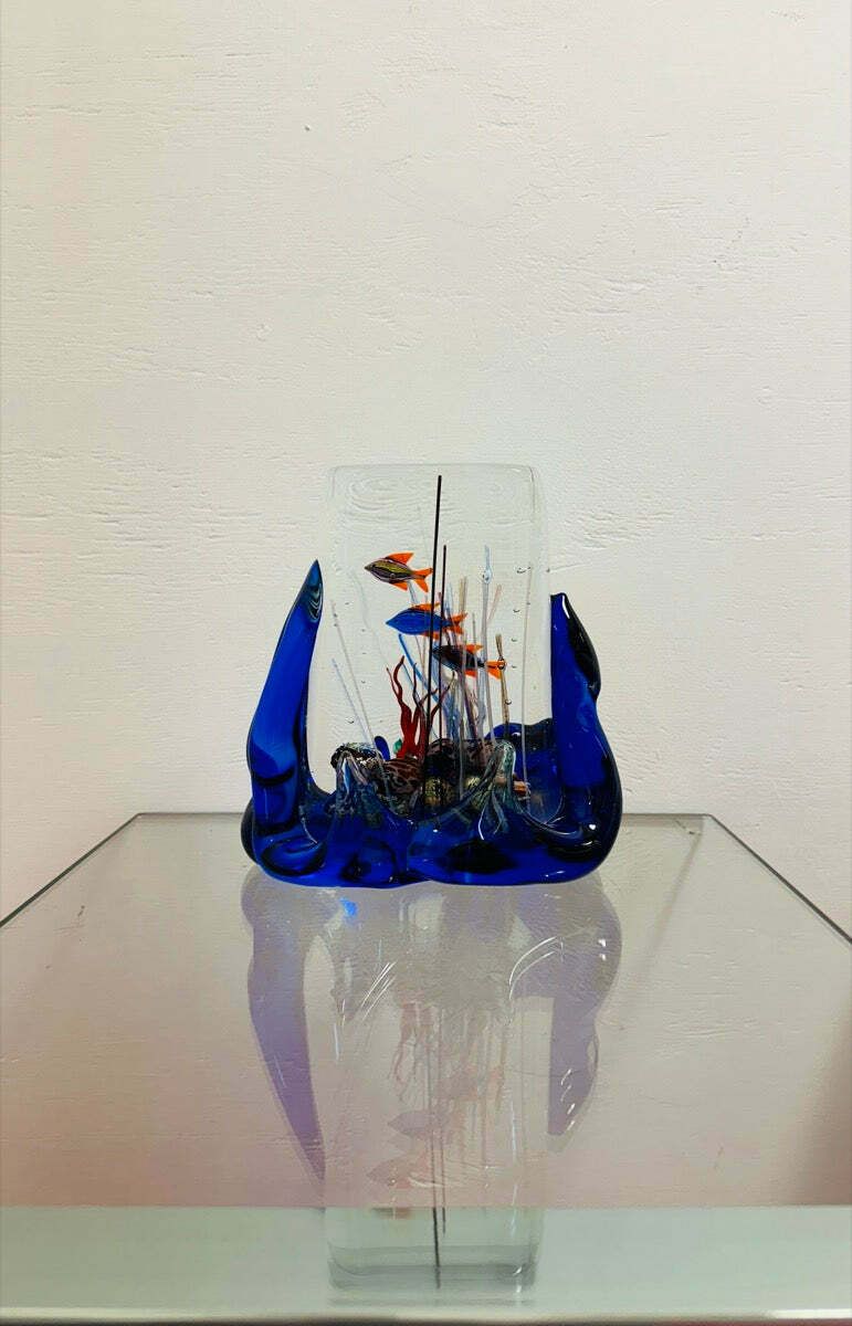 225.0 Contemporary Chinese Fish Aquarium In The Style Of Glass Studio Murano photo