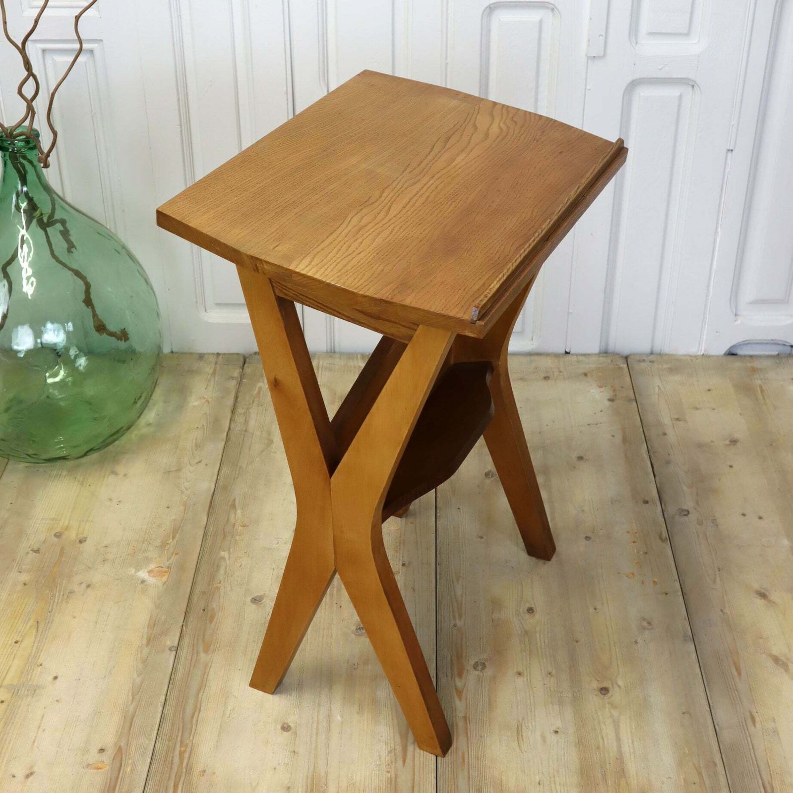 Vintage Reclaimed Oak Mid Century Church Lectern 2704e photo buy