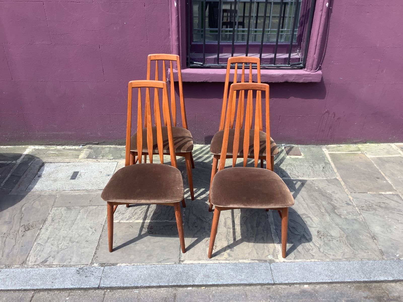 Four Teak Eva Dining  Chairs By Niels Koefoed, 1960s photo furniture
