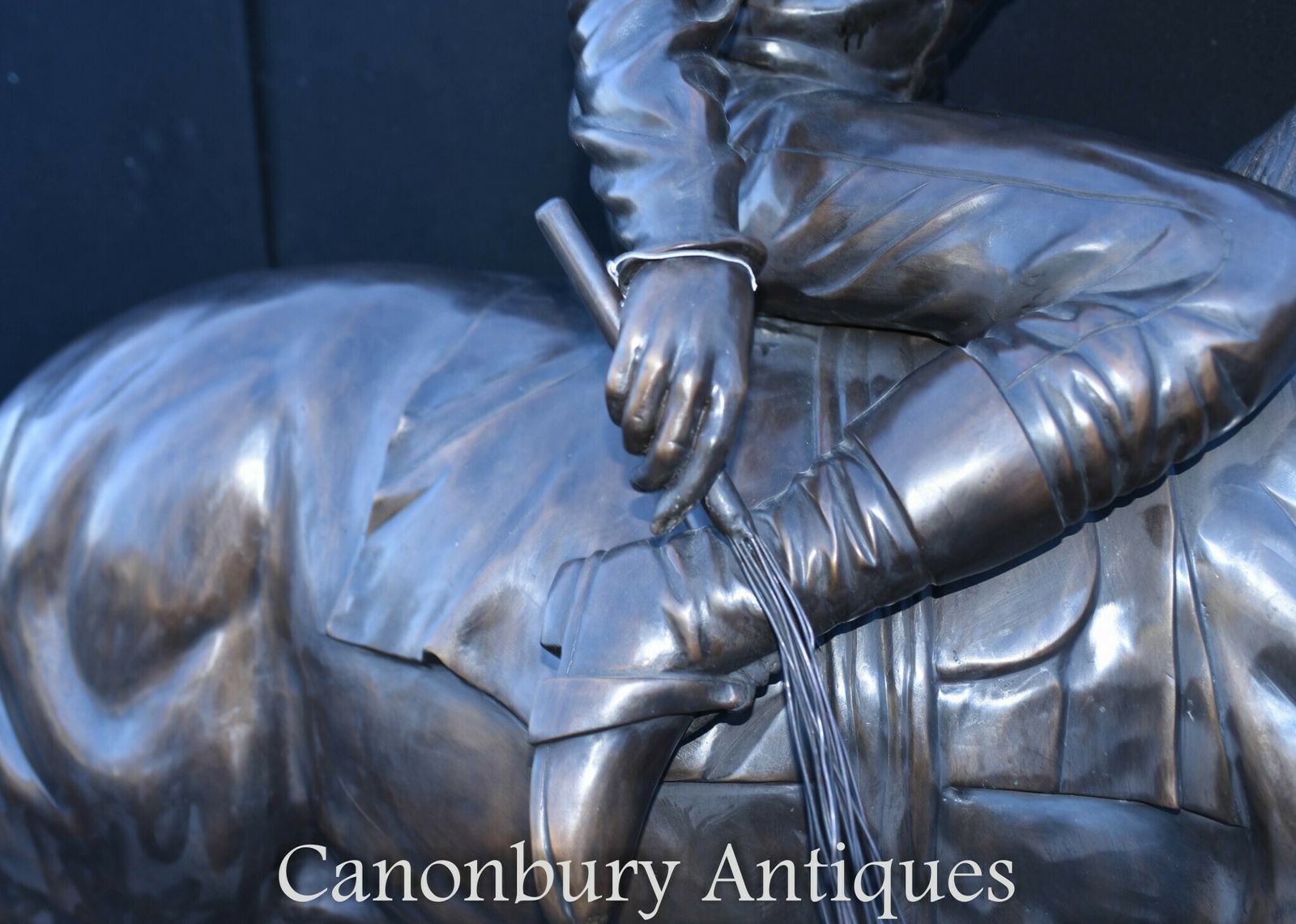 Lifesize French Bronze Horse And Jockey Statue By Bonheur photo buy
