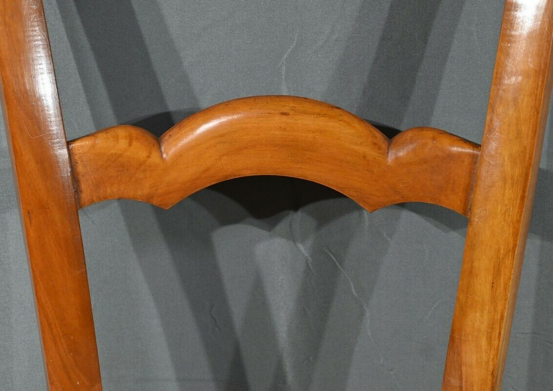 photo furniture Suite Of 5 Cherry Country Chairs, Louis Philippe Style – Late 19th Century