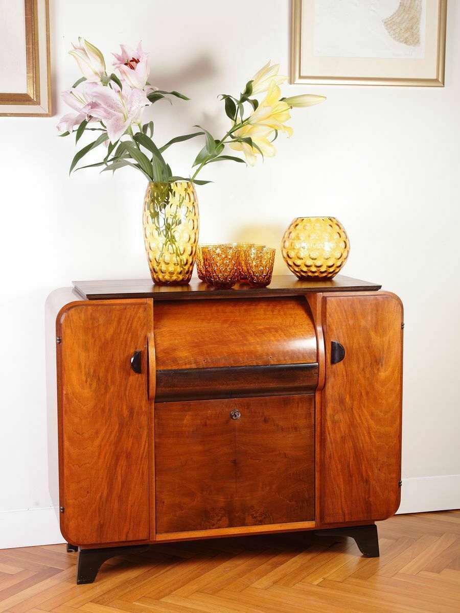 Amber Czechoslovakian Glass Vases From Egermann, 1990s photo furniture