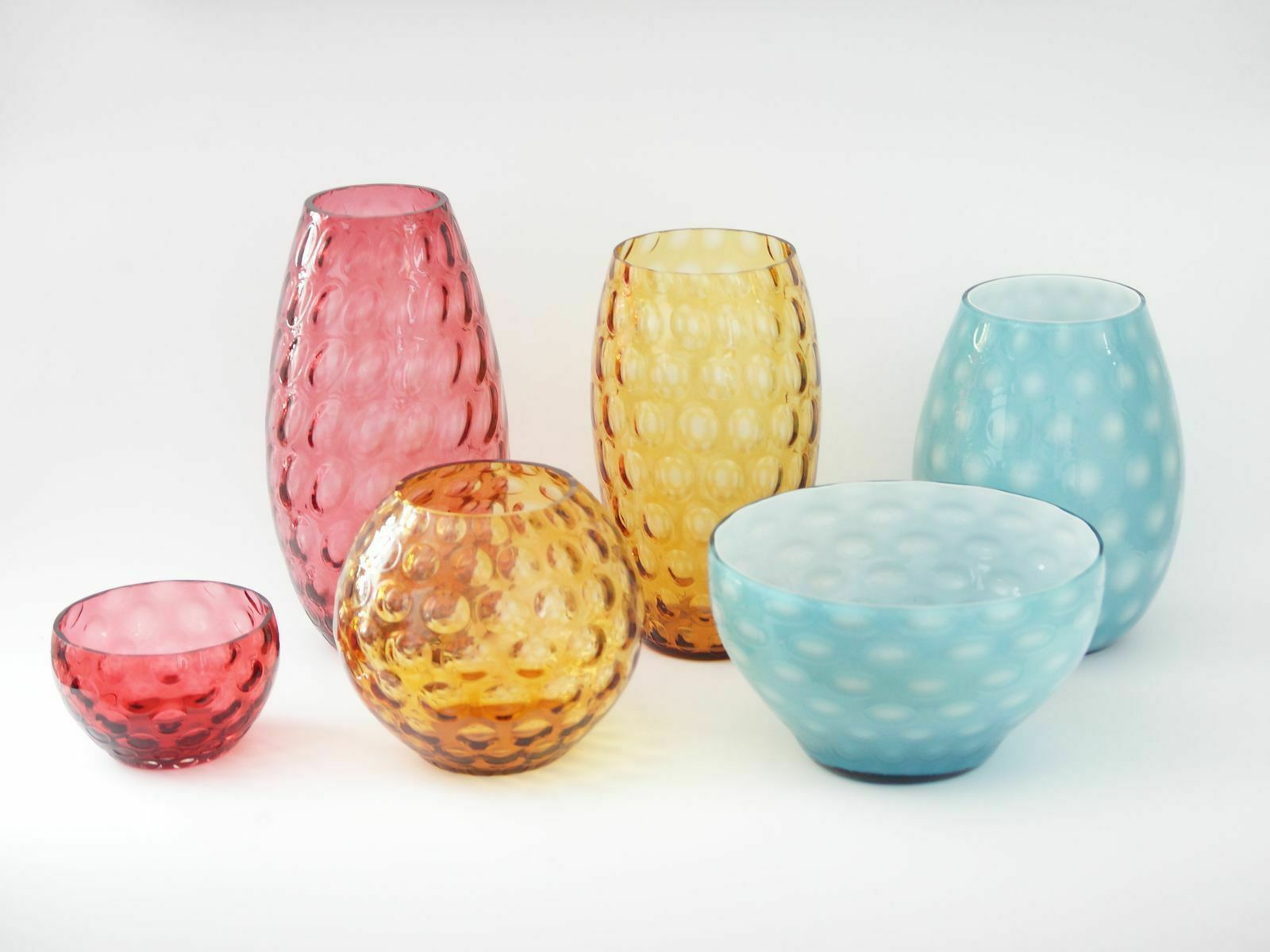 photo buy Amber Czechoslovakian Glass Vases From Egermann, 1990s
