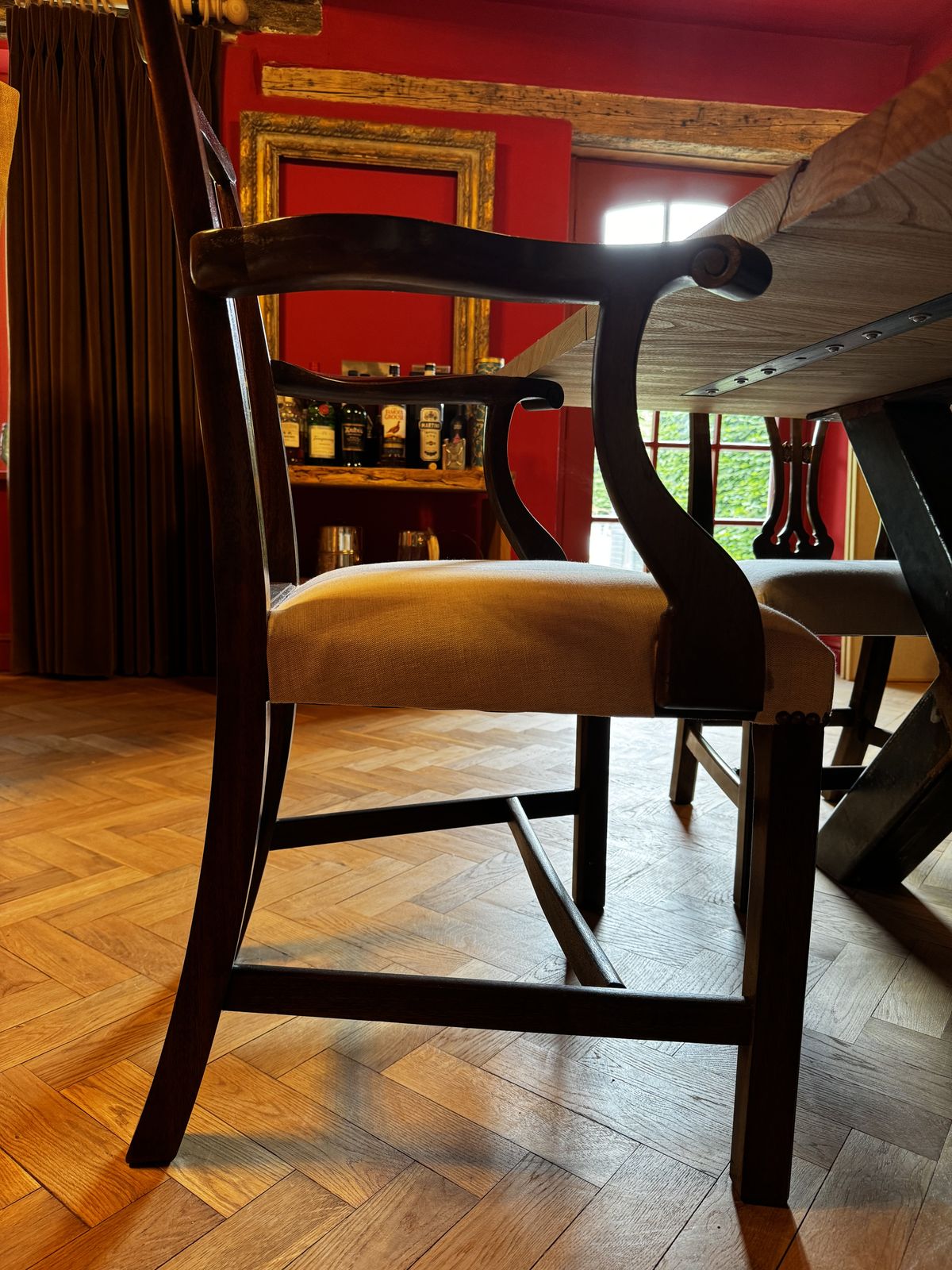 Set Of 10 (8+2) Mahogany Georgian Revival C1920 50 Dining Chairs Ribbon Back photo furniture