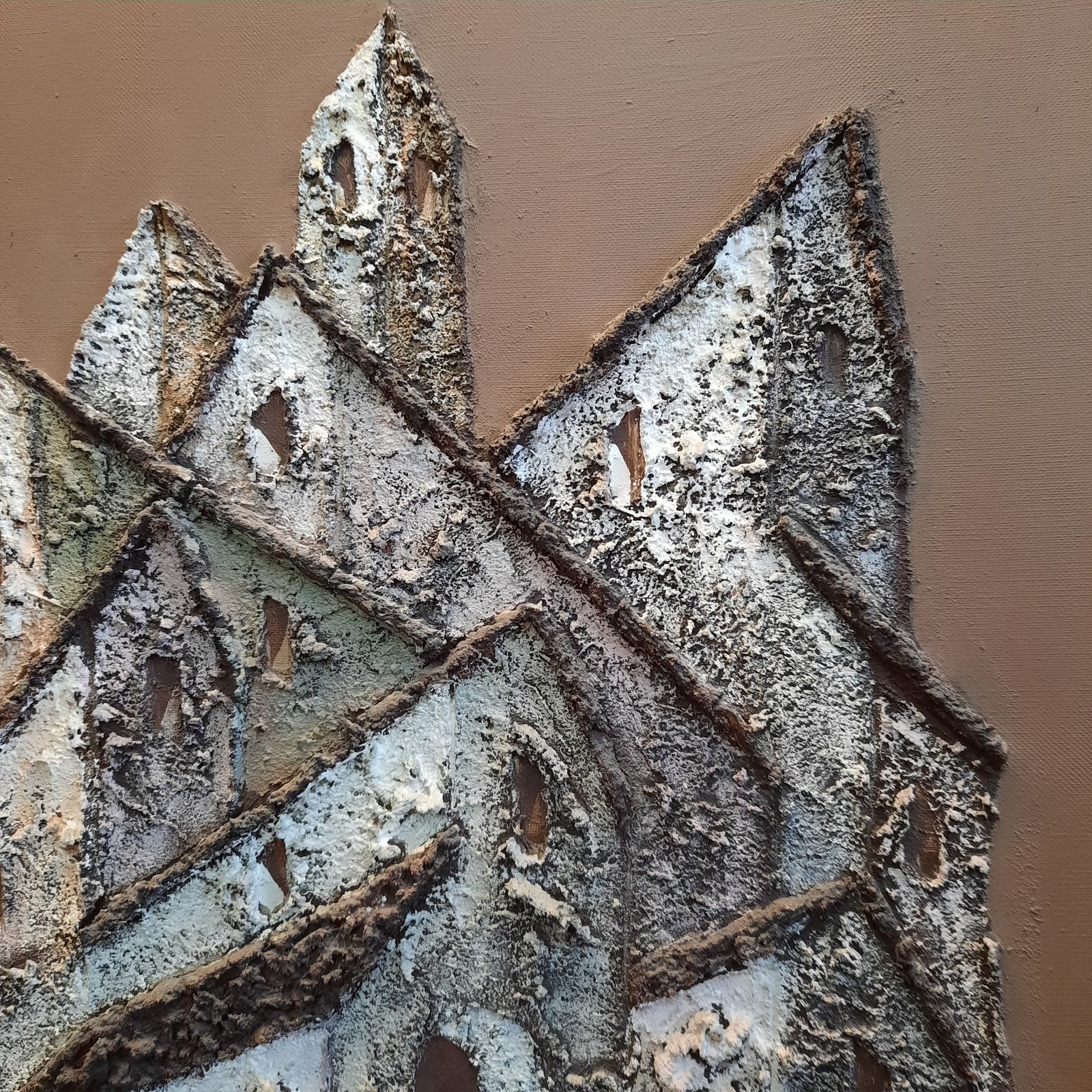 Interlocking Houses 3d By Carlos De Mijas  Mixed Media Painting On Canvas Spanish Artist photo Art