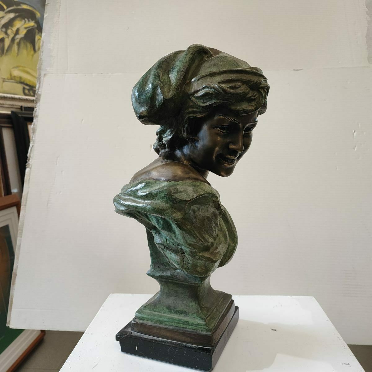 Bronze Sculpture, Anonymous Artist, Face Of A Boy, 1960 photo Art