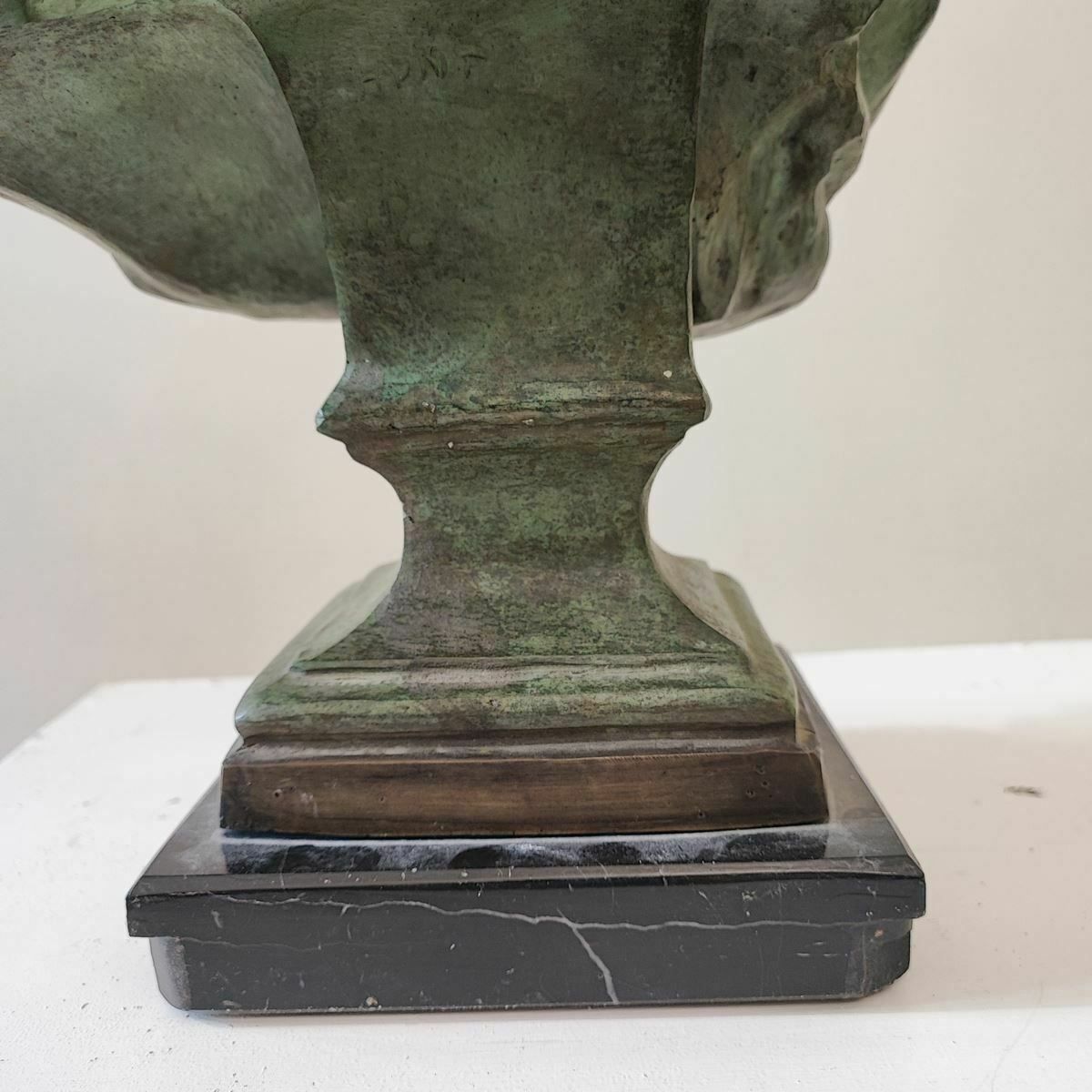 Bronze Sculpture, Anonymous Artist, Face Of A Boy, 1960 photo buy
