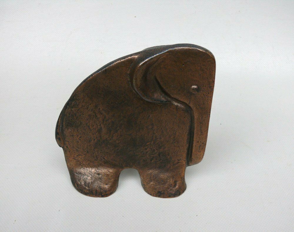 Elephants Book Supports In Bronze From Kunsthaus Kopp, 1960s, Set Of 2 photo vintage