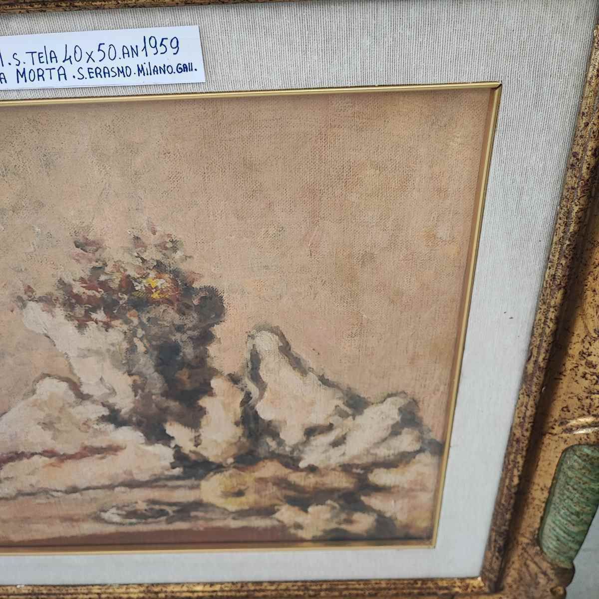 Oil Painting On Canvas By Felice Carena, 1959 photo furniture