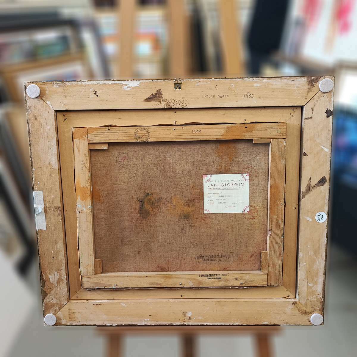 photo furniture Oil Painting On Canvas By Felice Carena, 1959