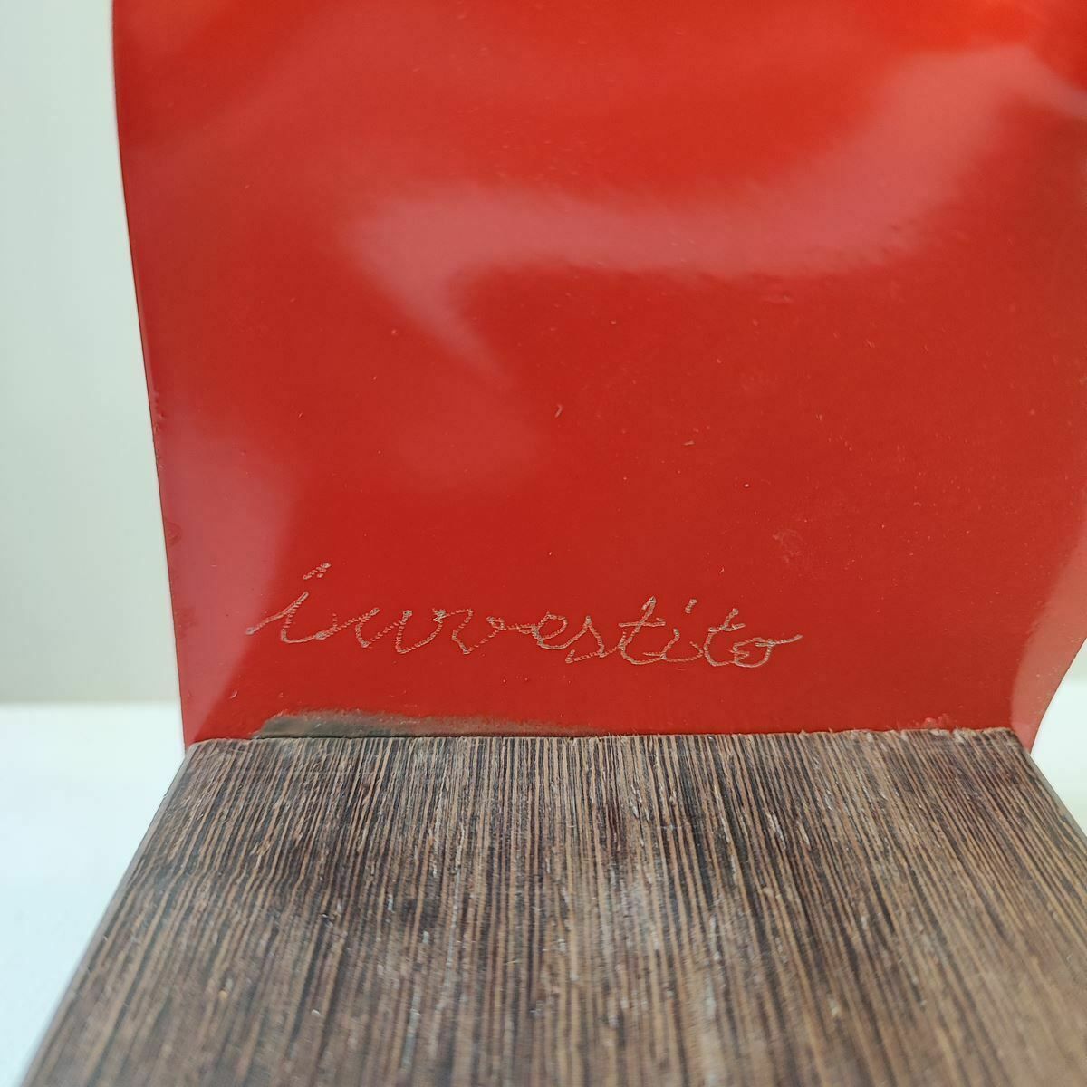 Steel Sculpture With Wooden Base By Angelo Brescianini photo furniture