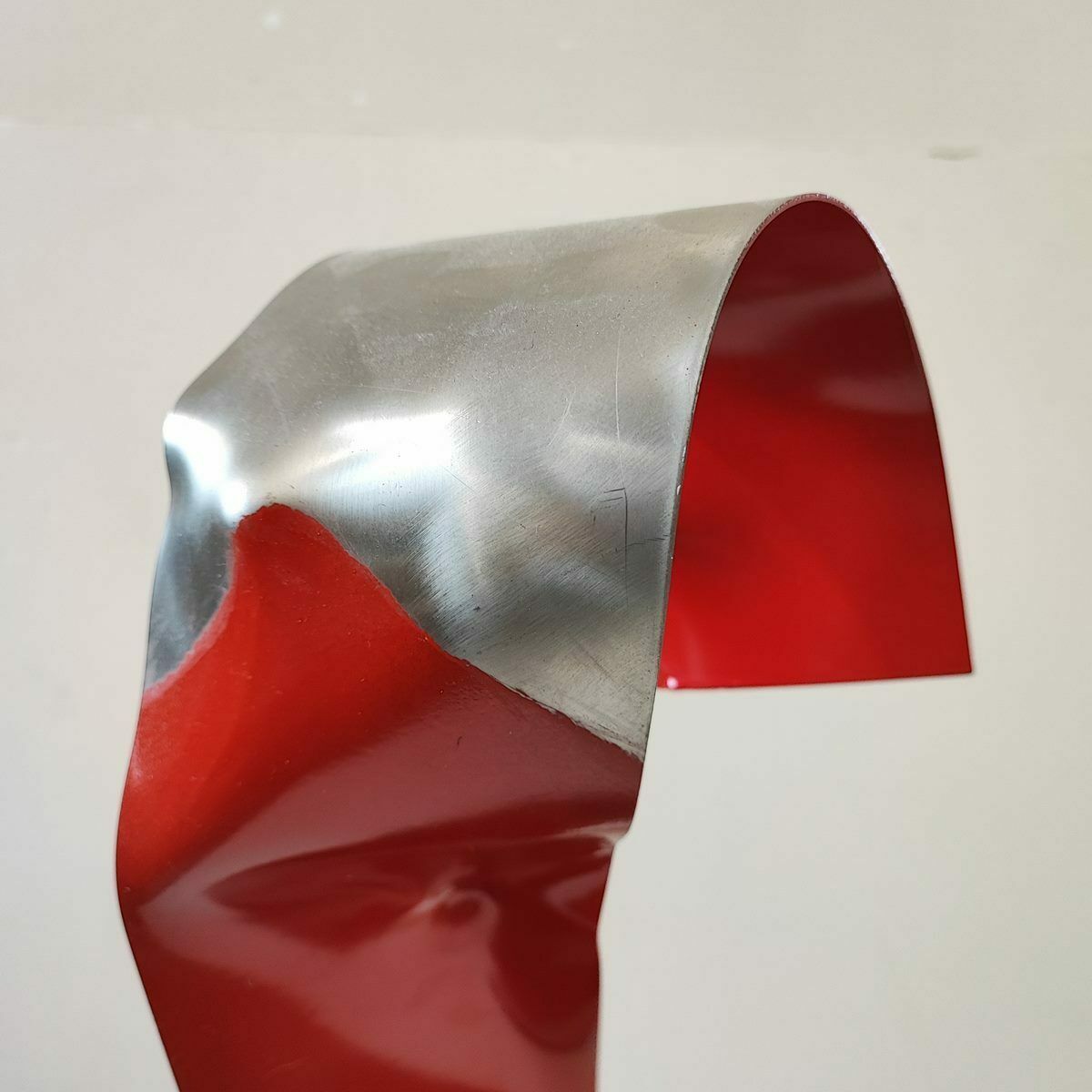 Steel Sculpture With Wooden Base By Angelo Brescianini photo Art