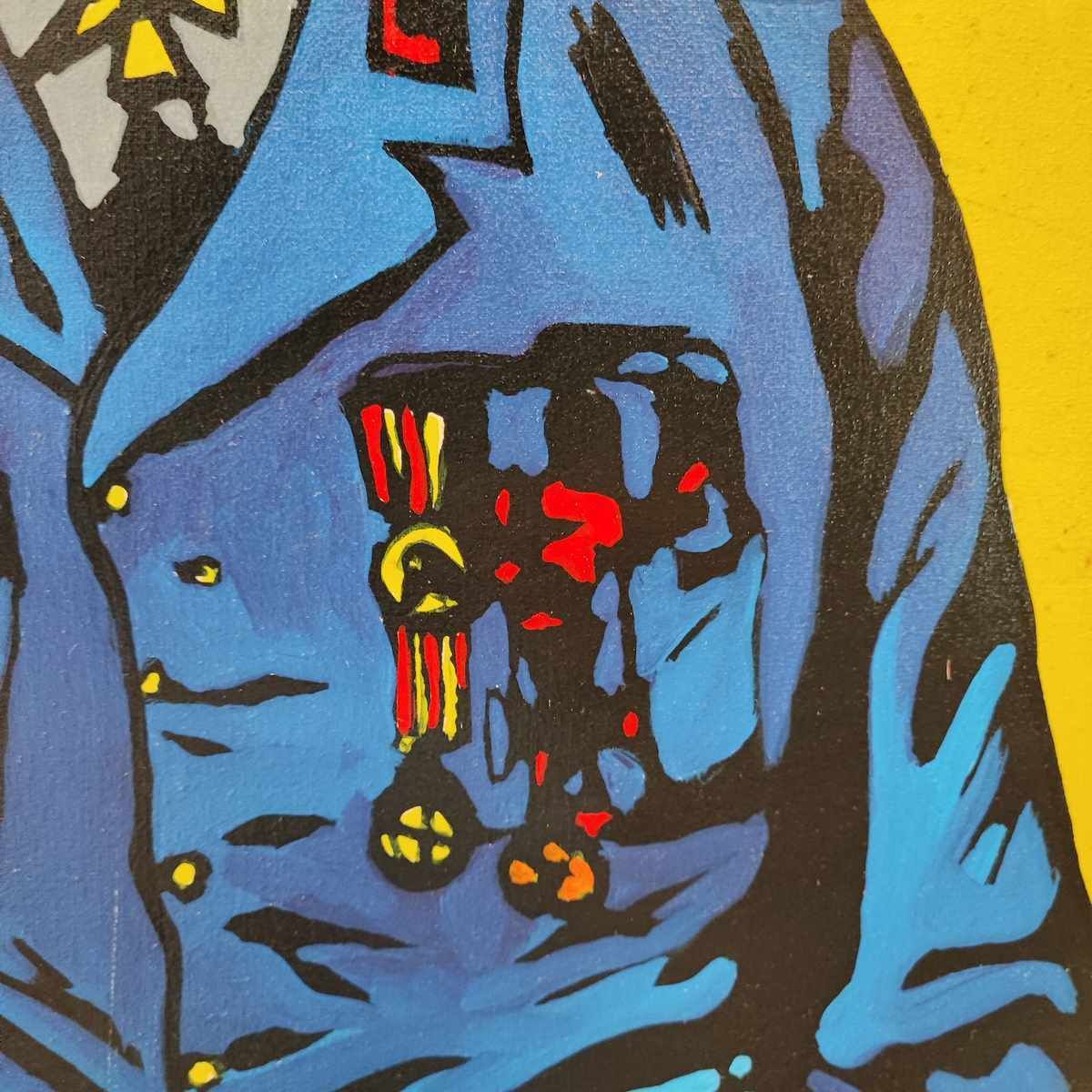 Acrylic Painting On Canvas Max Hamlet, Greeting Of The Myth Year 1987 photo Art
