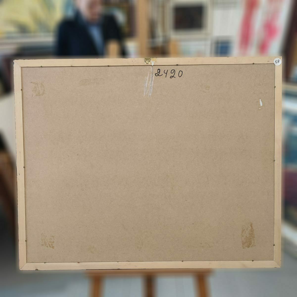 Work By Riccardo Licata Mixed Media On Cardboard 2012 photo vintage
