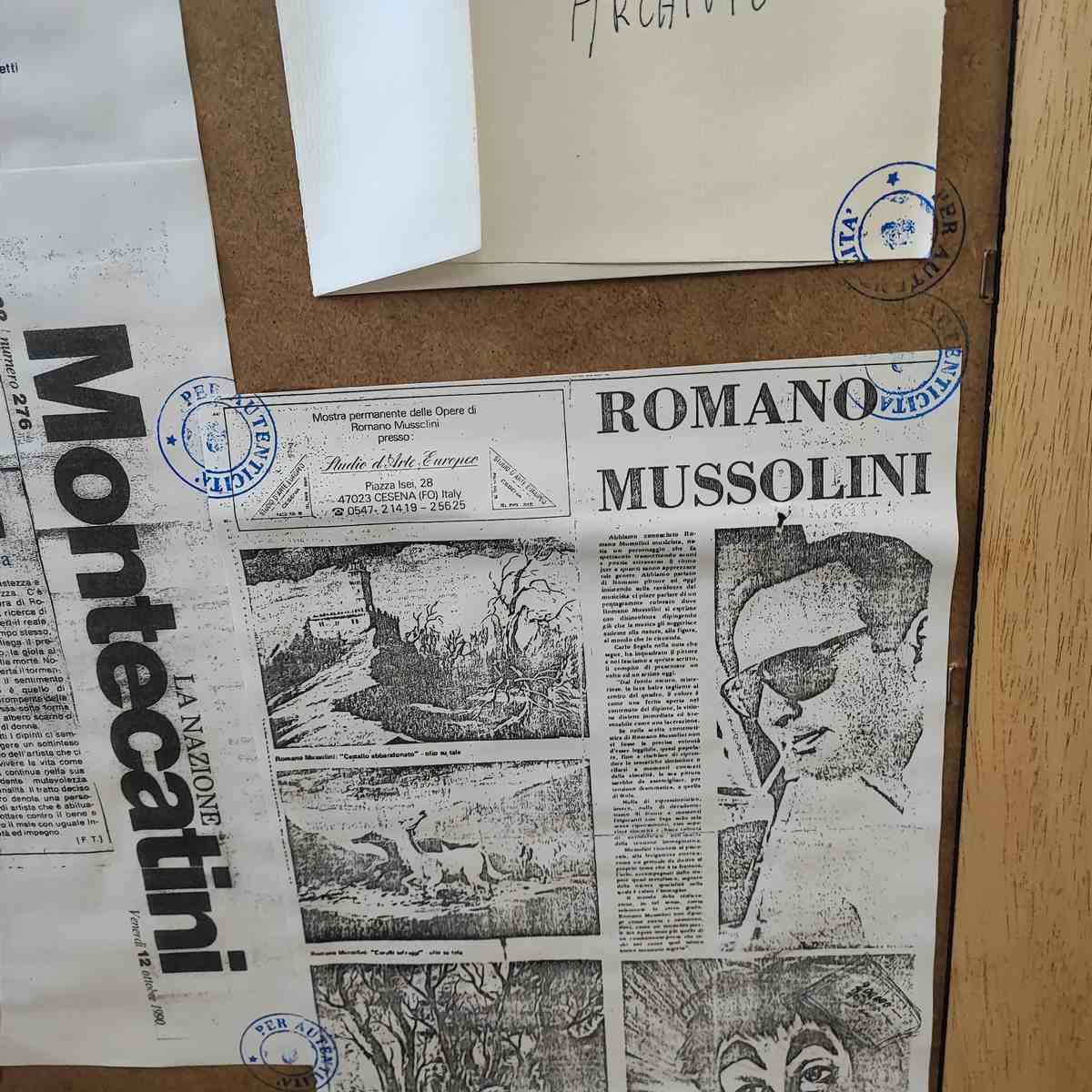 Work By Romano Mussolini Mixed Media, Clown photo buy