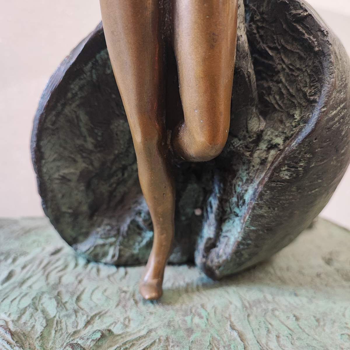 Patinated Bronze Sculpture Max Hamlet, Superstar Snail, Year 1991 photo vintage