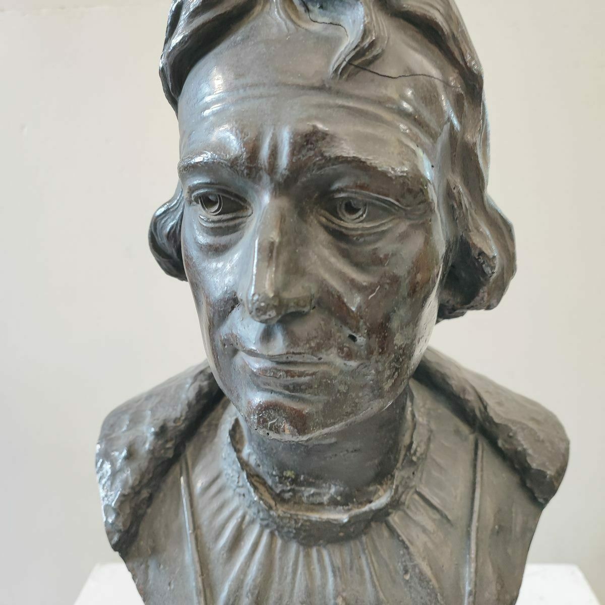 Bronze Sculpture Bartolomeo Muzio Foundria Genova, Cristoforo Colombo photo furniture