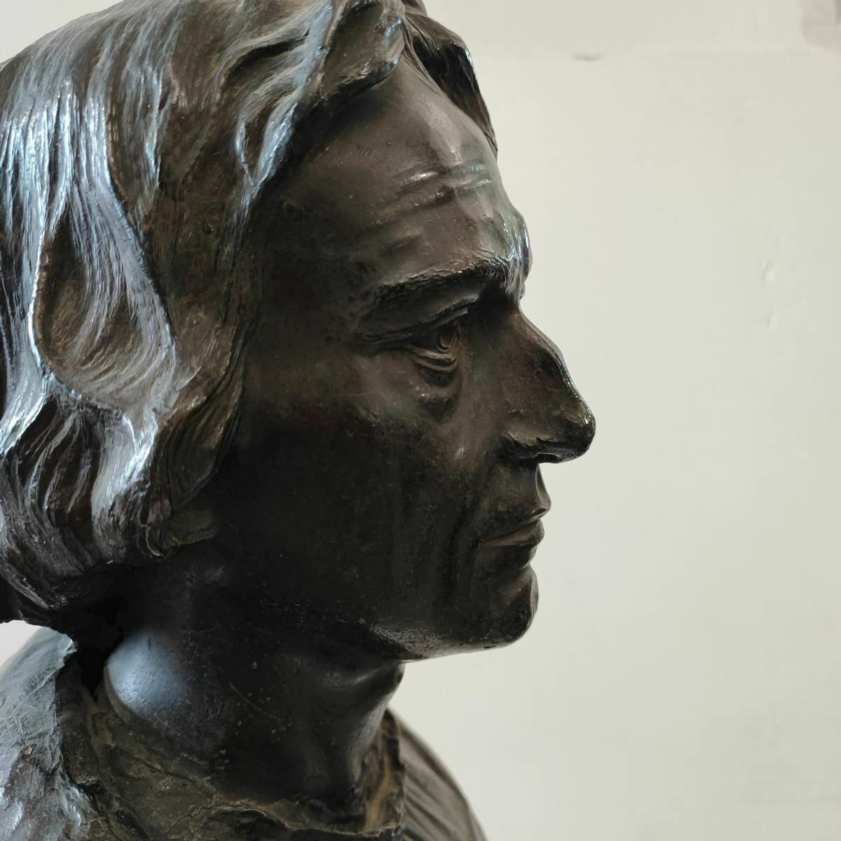Bronze Sculpture Bartolomeo Muzio Foundria Genova, Cristoforo Colombo photo buy