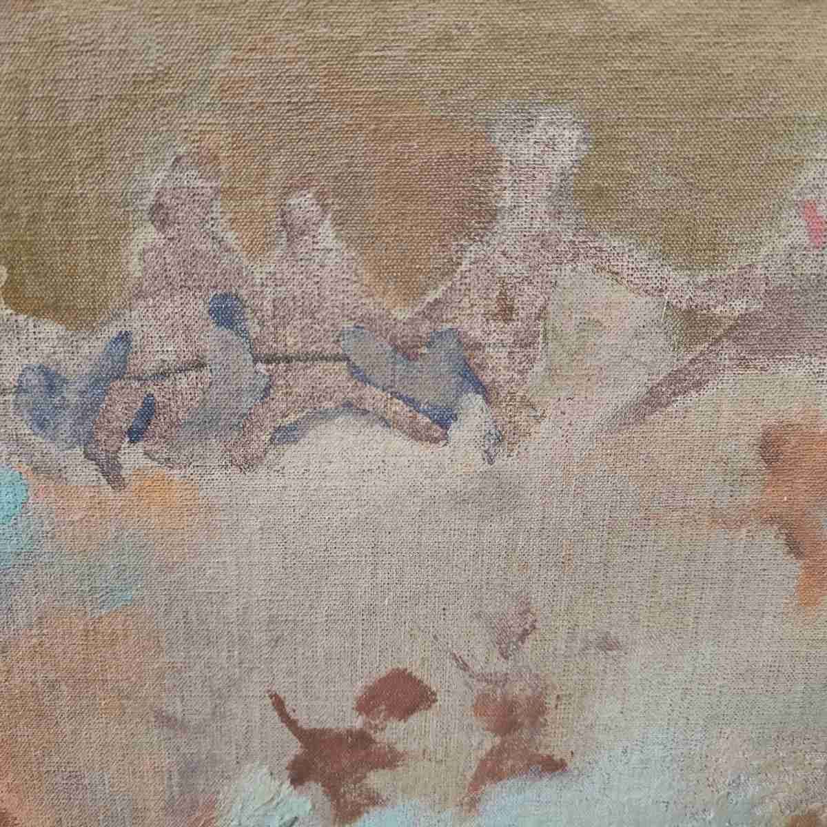 photo for sale Oil Painting On Canvas By Mino Maccari, Il Girotondo, 1946