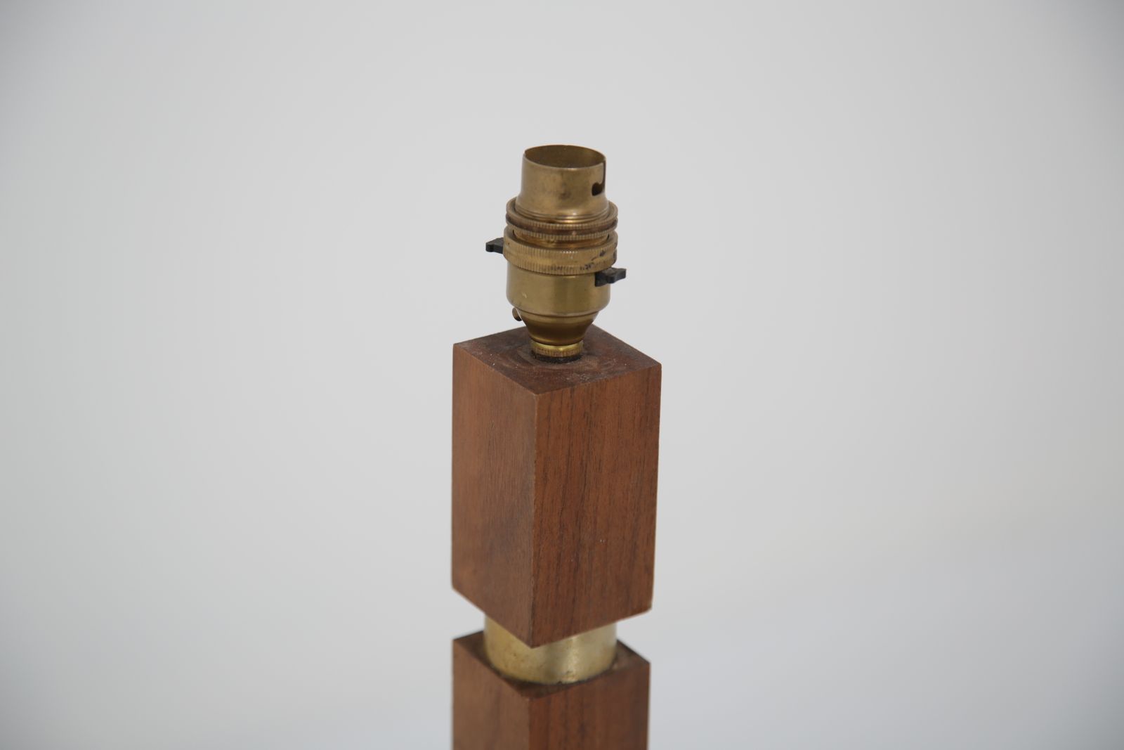 Lighting Vintage Walnut And Brass Floor Lamp, Sweden, 1960s. photo