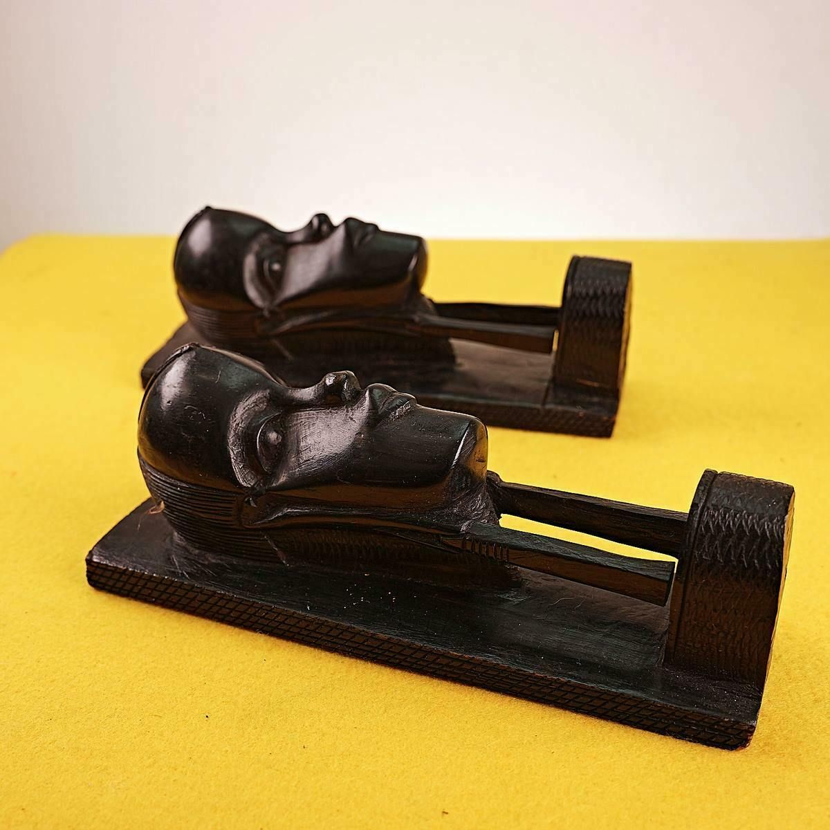 Pair Of Ethnic Wooden Sculptures photo Art
