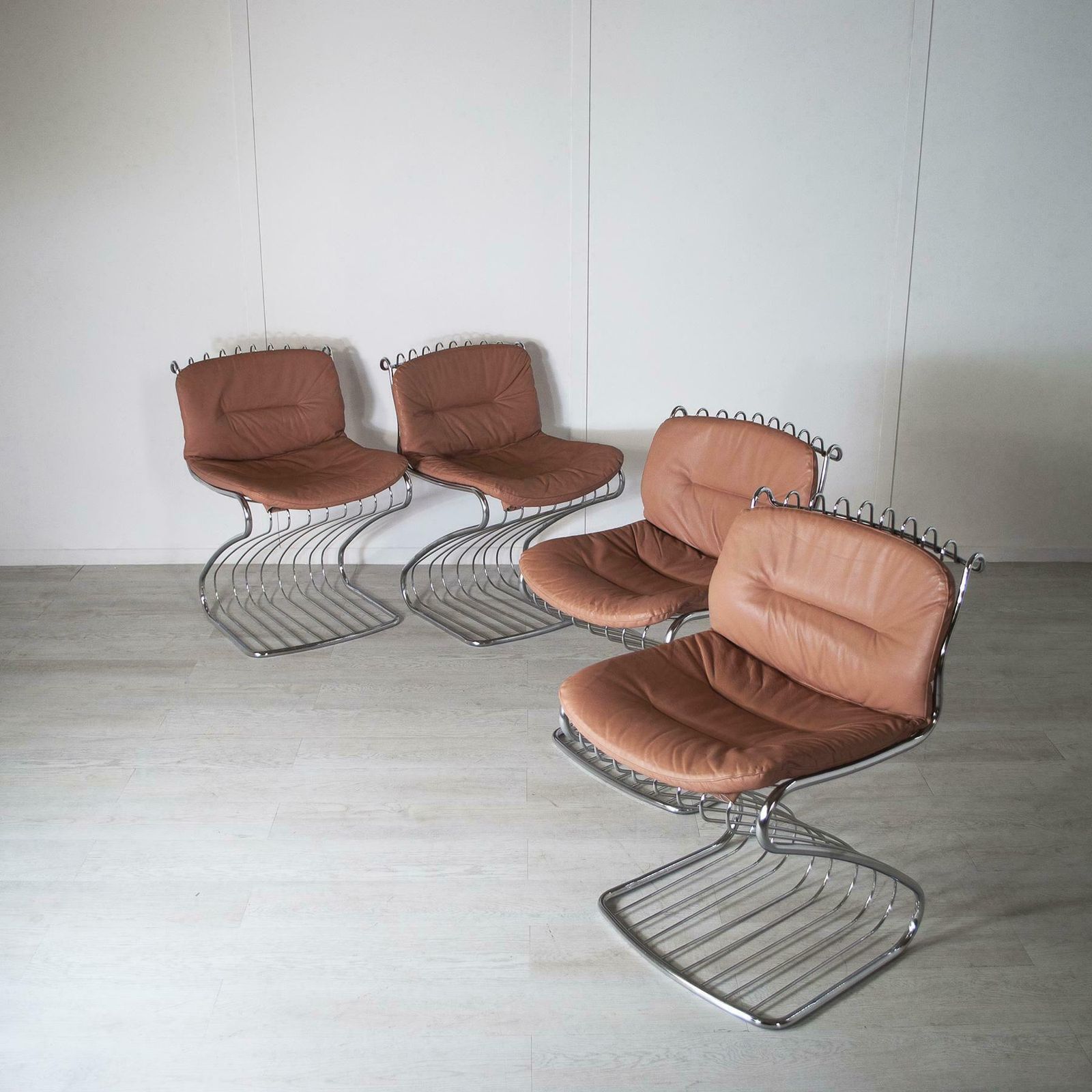 Gastone Rinaldi Set Of 4 Chairs For Rima 1970s photo Furniture