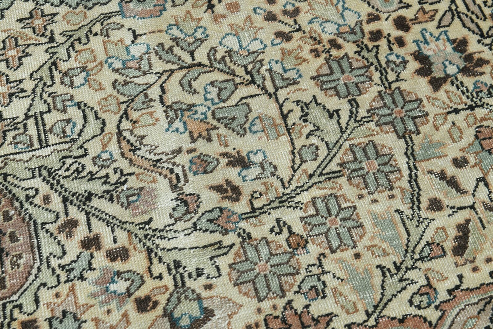 8'x12' Vintage Turkish Rug, Oushak Rug, Handmade Wool Rug, Gift Rug, Art Deco, Area Rug, High Quality, One Of A Kind, Floral Oriental Carpet photo Textiles