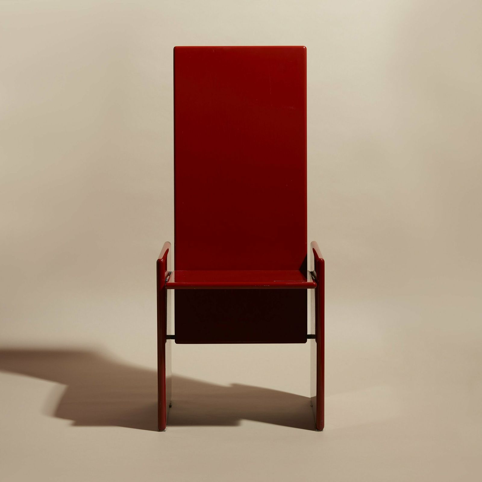 Italian Modern Red Wood Kazuki Chair photo Furniture