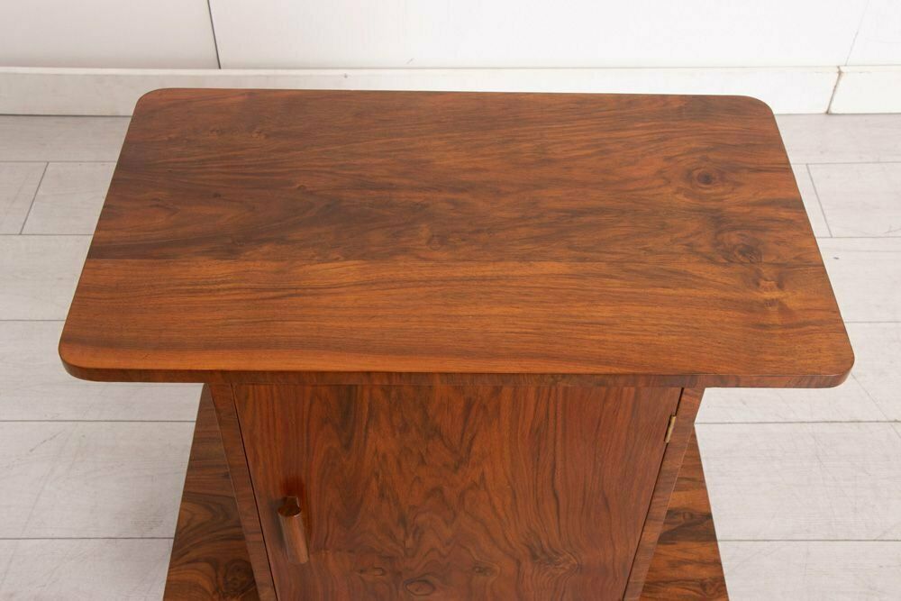 Art Deco Figured Walnut Bookcase Table, British C.1930 photo 680.0