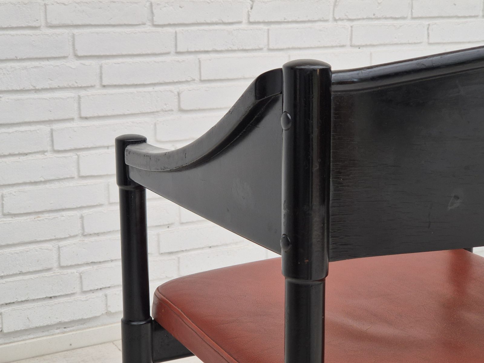 Furniture 1970s, Set Of 2 Finnish Armchairs By Lepokalusto, Original Condition, Birch Wood, Leather. photo