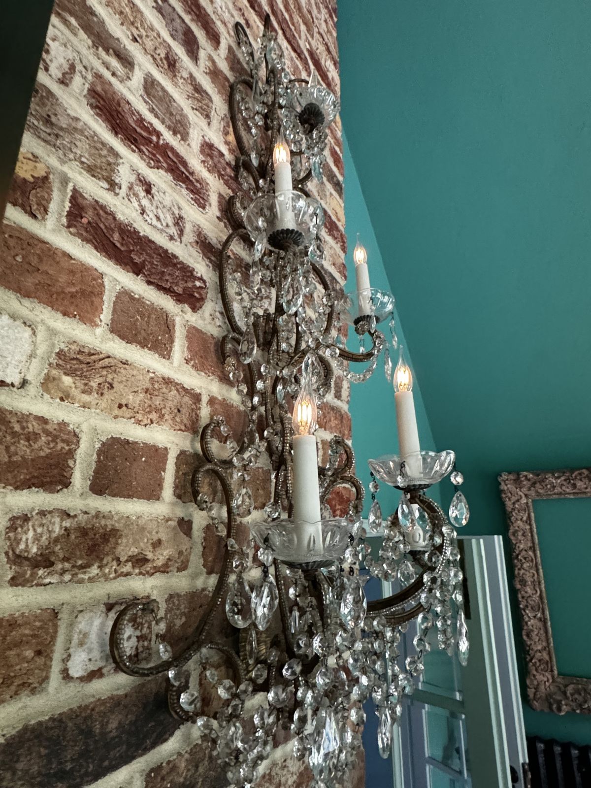 A Pair Of French Crystal Wall. La Cage Aux Folie Fully Electrified photo 5000.0