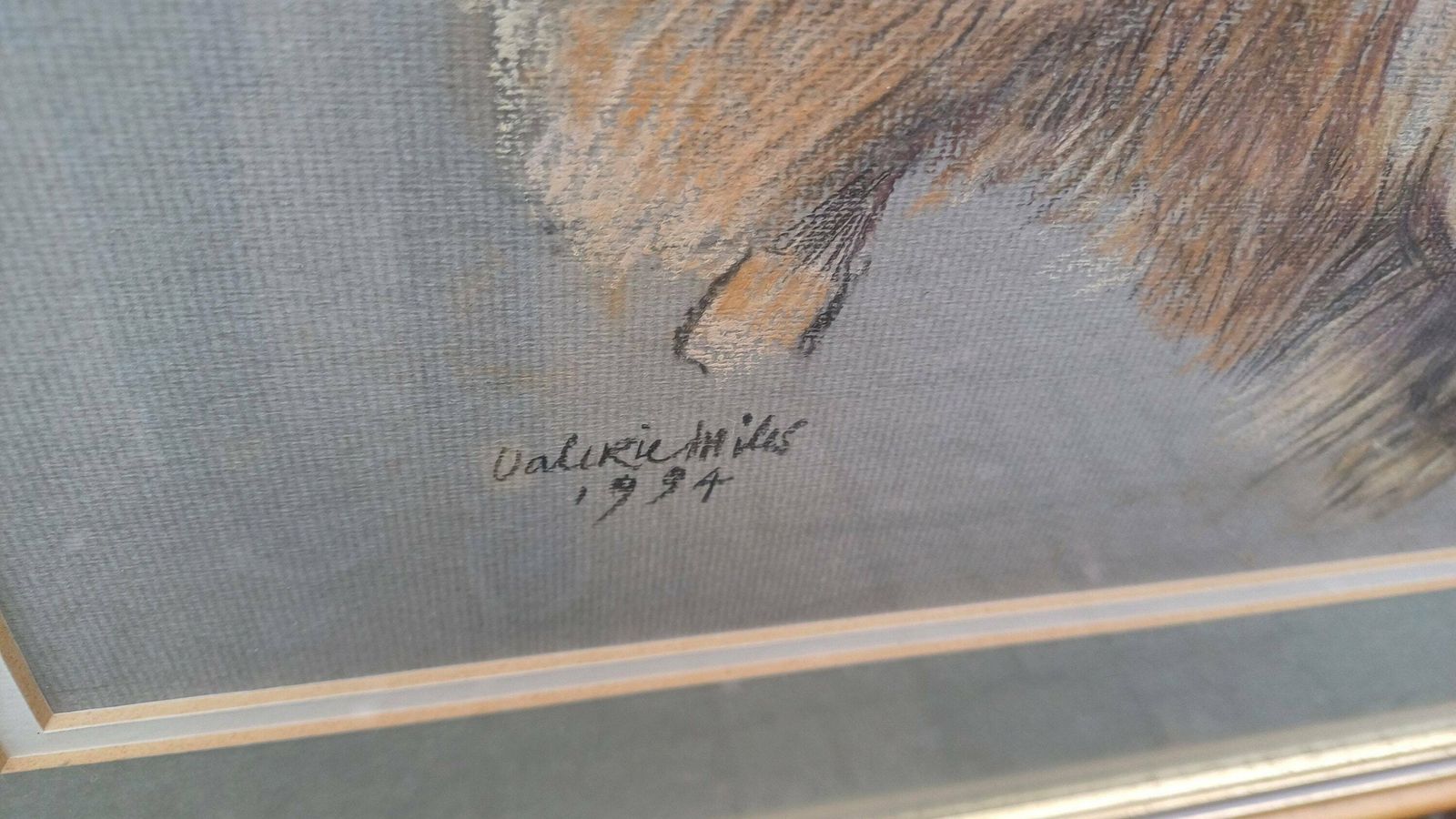 Original Vintage Pastel By Valerie Miles 1994, Original Drawing By Famous Welsh Artist, Pekinese Pekingese Dog, Tricki Woo photo Art