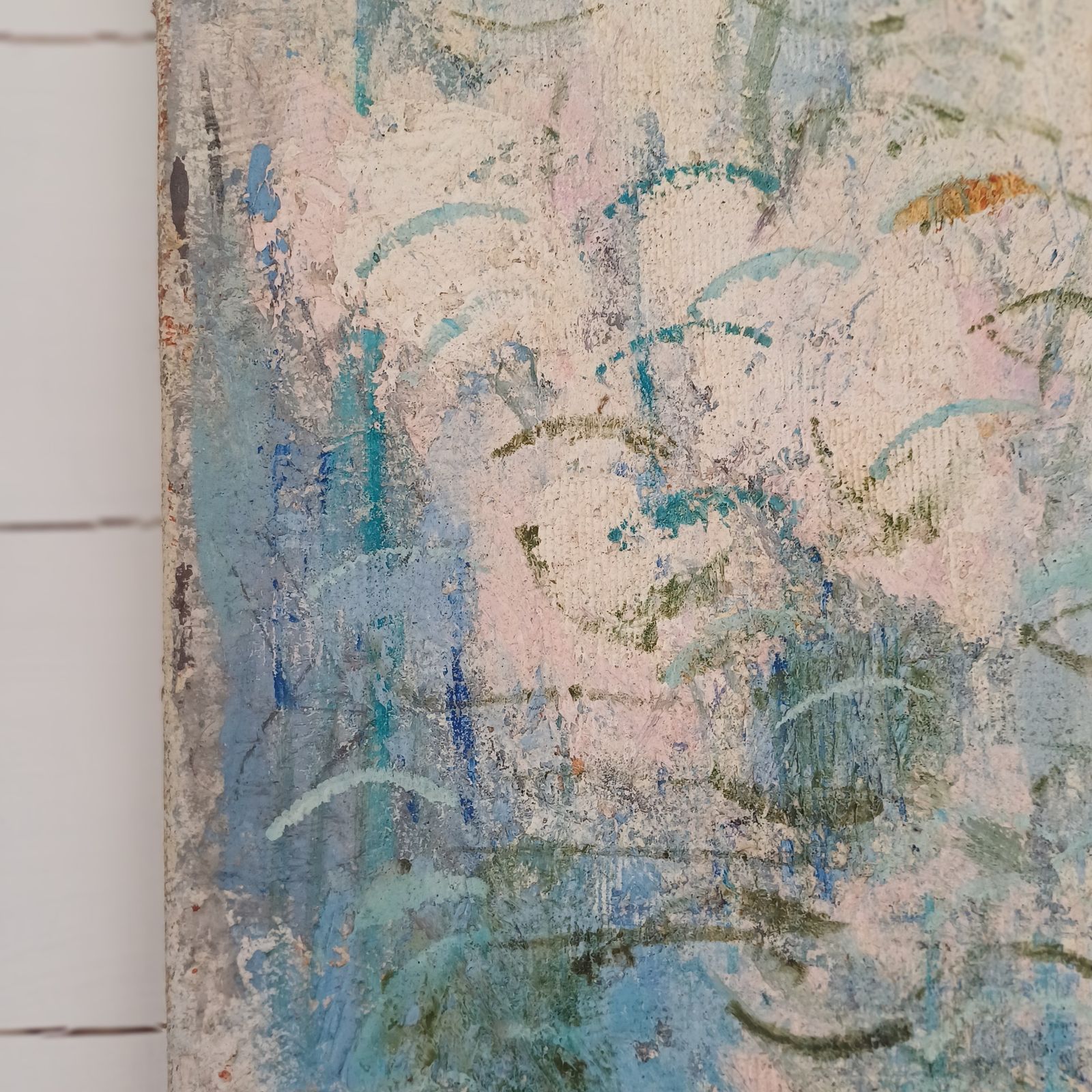 'White Prunus II' Oil Painting By Richard Robbins, C20th photo Art