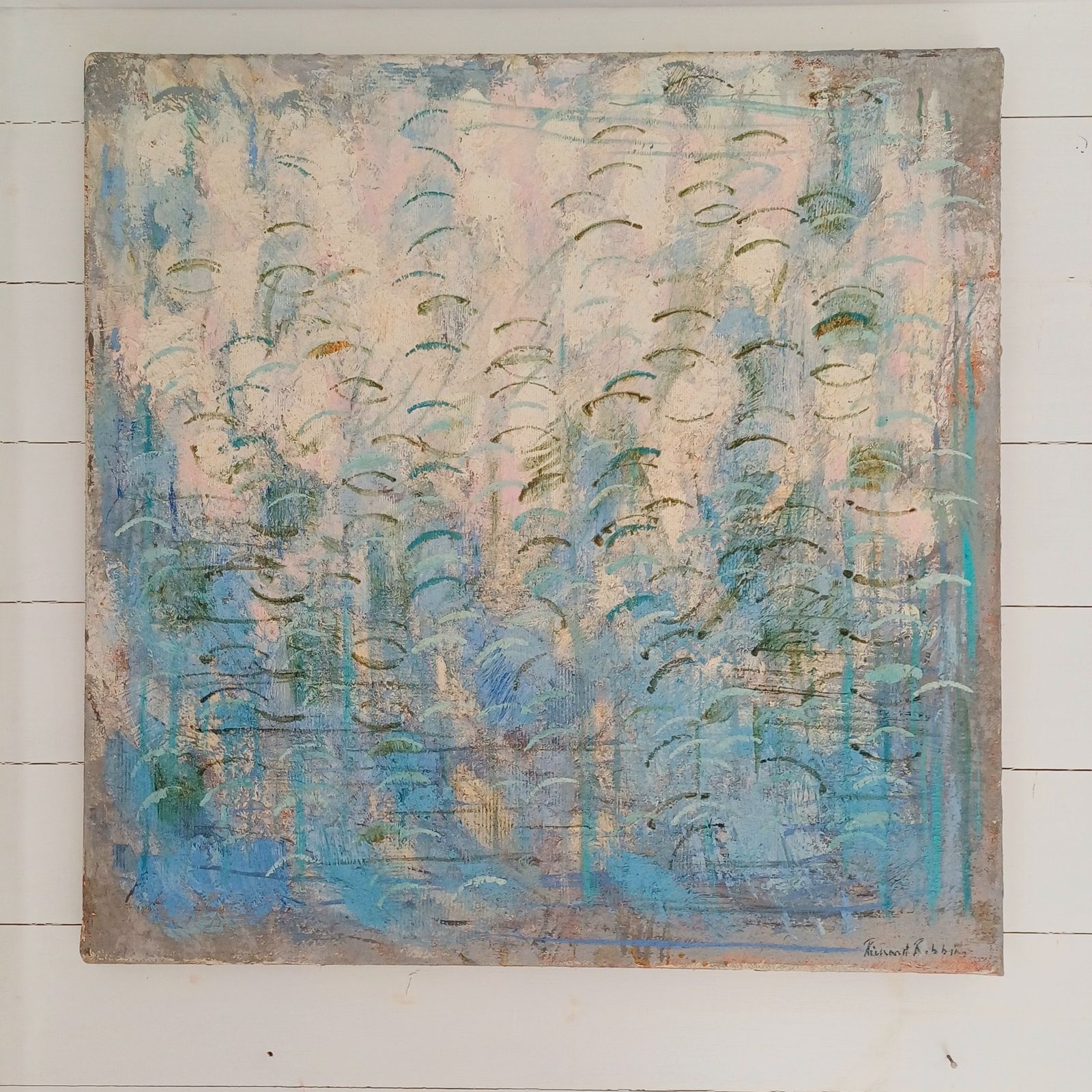 'White Prunus II' Oil Painting By Richard Robbins, C20th