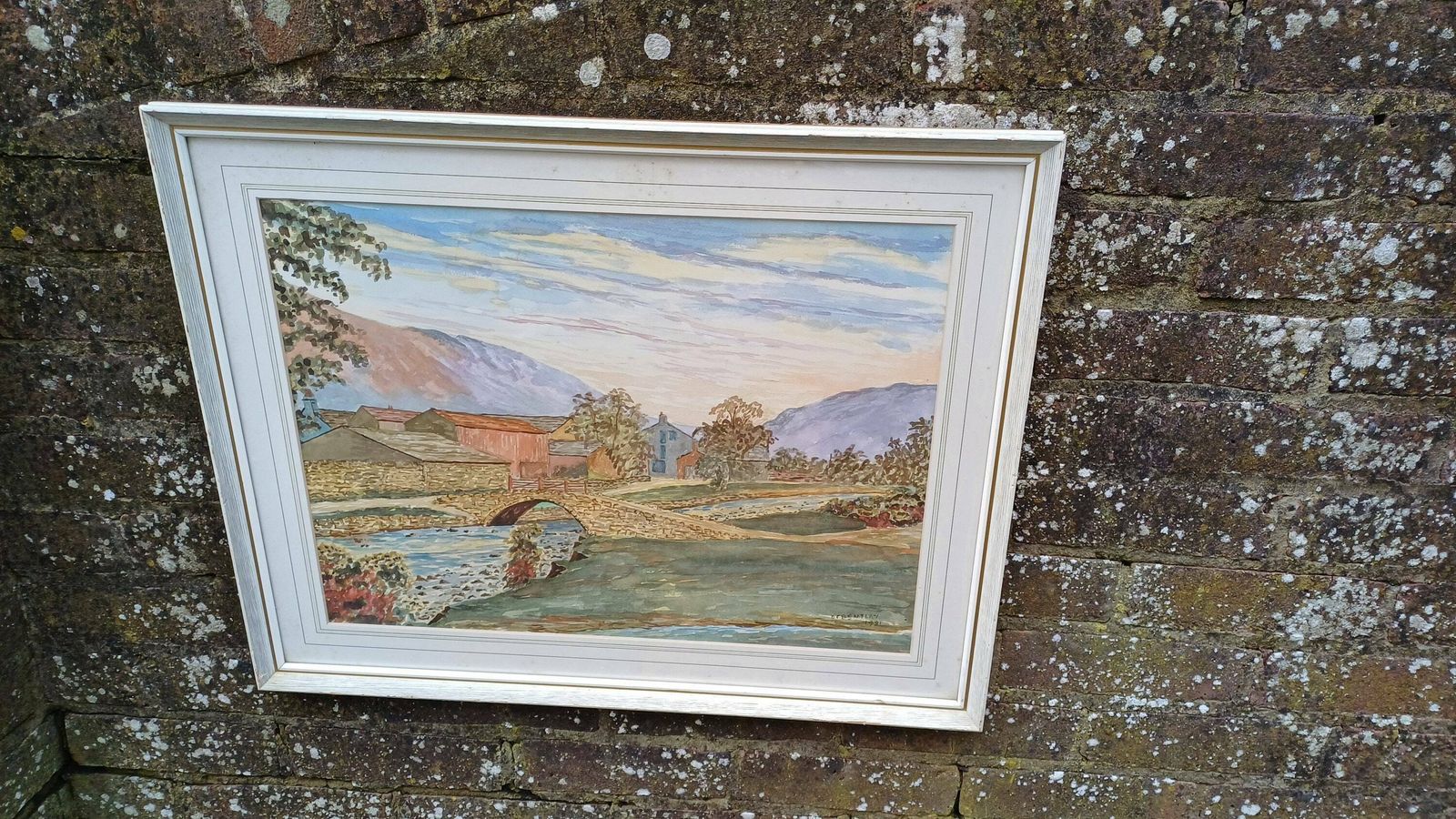 Huge Original 1981 Watercolour Landscape Of Wastdale Head Lake District. David C Bentley. photo vinterior