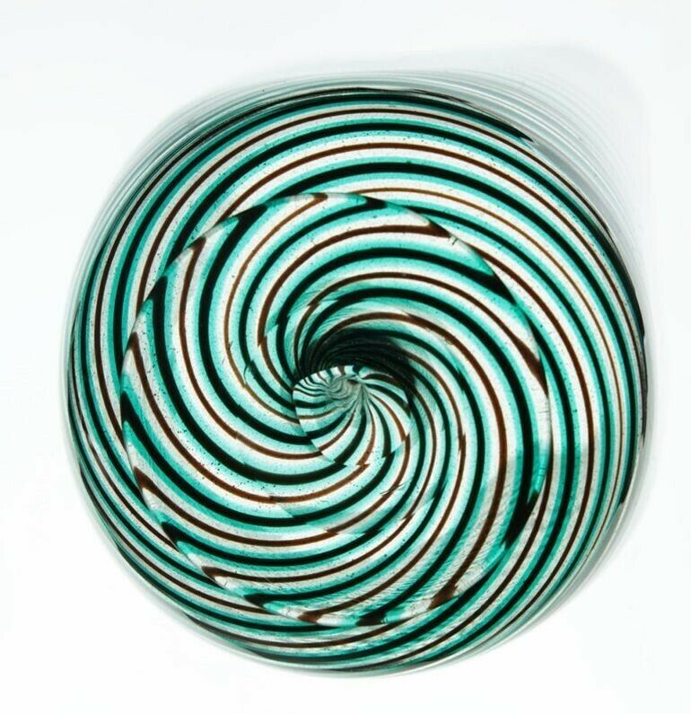 photo buy Murano Glass Mezza Filgrana, Green Amethyst Clear With Gold Leaf, Cenedese Attr
