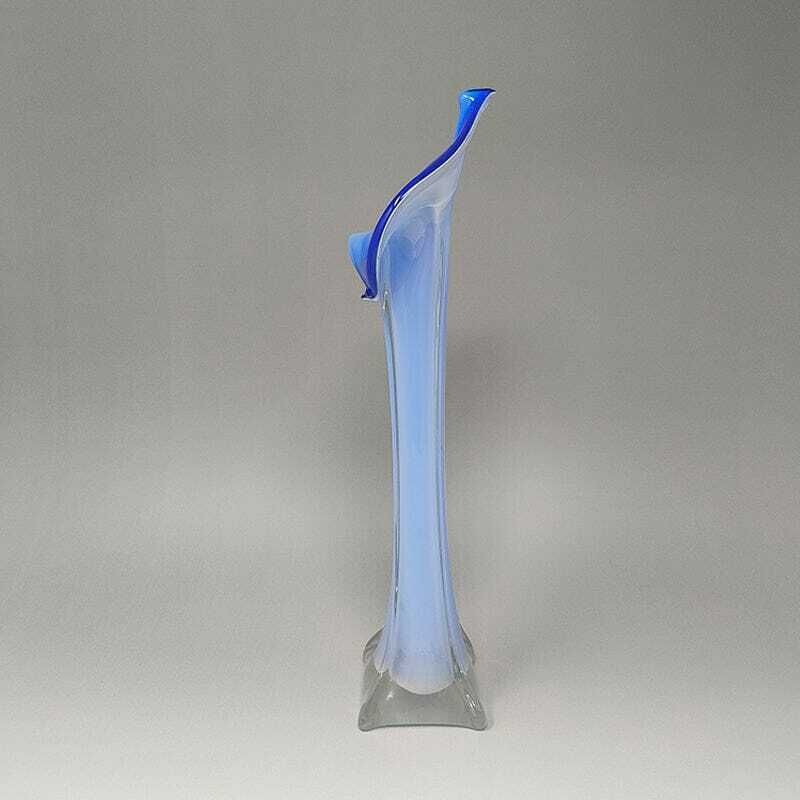 1960s Astonishing Jack In The Pulpit "Calla Lily" Vase In Murano Glass photo vinterior