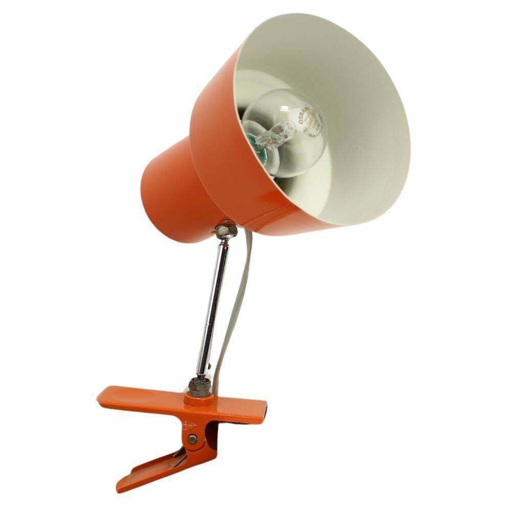 Table Lamp With A Clip Designed By Hurka For Napako, 1960's, Czechoslovakia