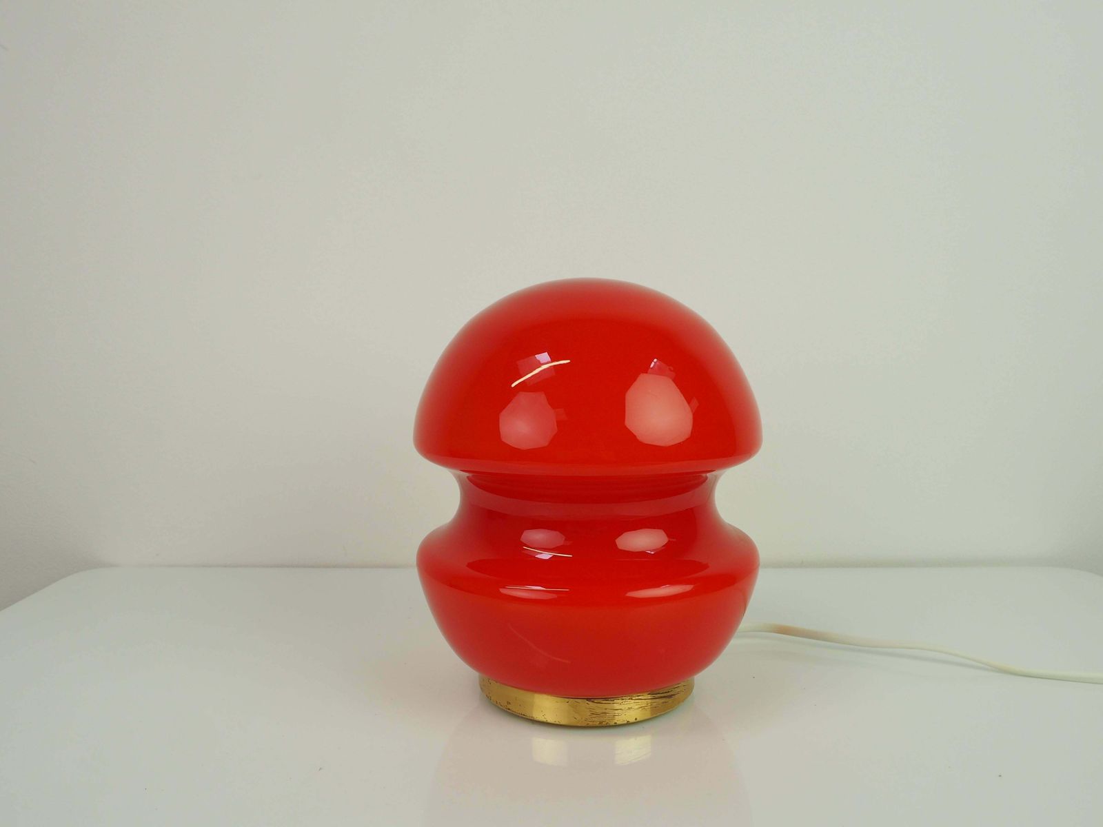 All Glass Table Lamp By Valasske Mezirici, 1960s, Czechoslovakia photo furniture